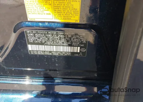 2006 Lexus Gs 300 z USA, uszkodzony, nr VIN JTHBH96SX65029885